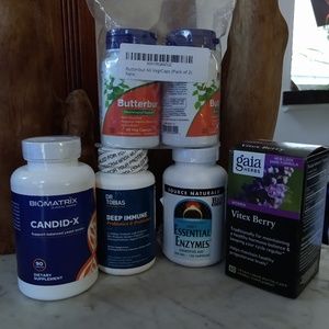 LOT Butterbur, Candid-X, Dr. Tobias Deep Immune, Essential Enzymes, Vitex Berry